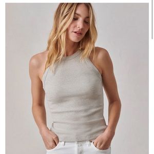 Buck Mason Surplus Rib Tank Top - XS (Marled Flint color)